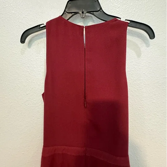 36. JOIE NWT $348 Mairead Tie Waist Crop Culotte Jumpsuit in Garnet Size 4 - Picture 6 of 11